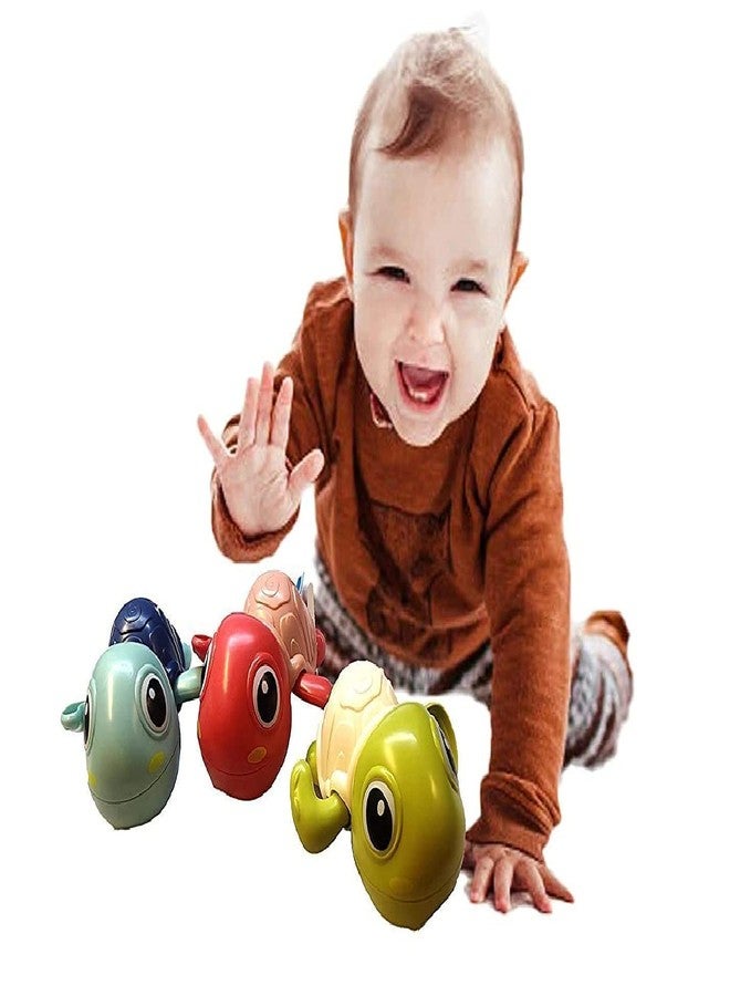 Quasar Swimming Turtle Bath Toy Wind Up Cute and Colorful for Toddlers Pull Back Toy Key Operated Vehicle Play Birthday Gifts Little Kids Bath Play Your Children - Multicolor (1 Piece Turtle Toy) - Image 2